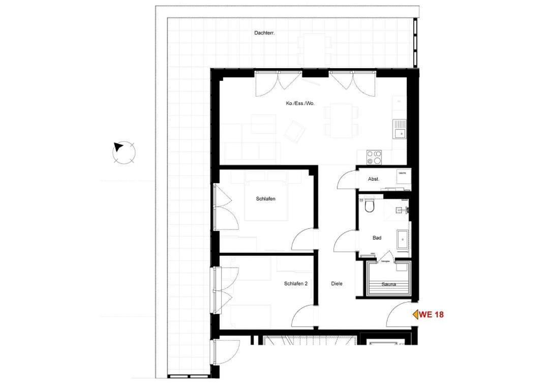 Penthouse 18 - Mit Dachterrasse Und Sauna Dorum Kültér fotó